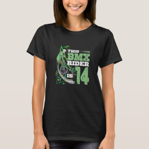 BMX cyclist-cykeltrick 14-årsdag 14 år gammal T Shirt