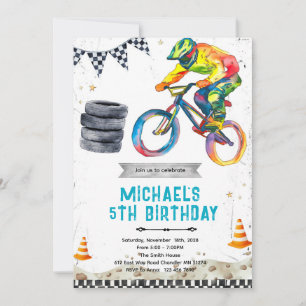 BMX-cykel födelsedagsfest Inbjudan