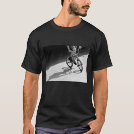 bmx-cykel grunge, svart, vitt foto t shirt