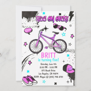 BMX-cykel Lila Inbjudan