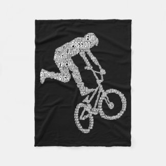 BMX-cykel stunt fristil ryttare pojkar barn Fleecefilt