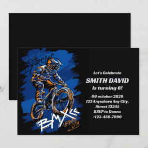 Bmx cykel Urban Graffiti streetwear Födelsedag  Inbjudningar