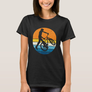Bmx-cykelns Tävla Sports Retro Vintage Sunset Bik T Shirt