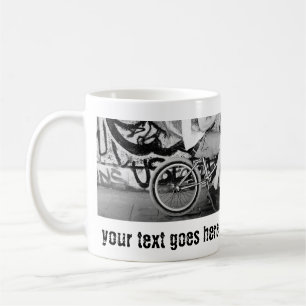 BMX-cykelskridskogar, graffiti svart Kaffemugg