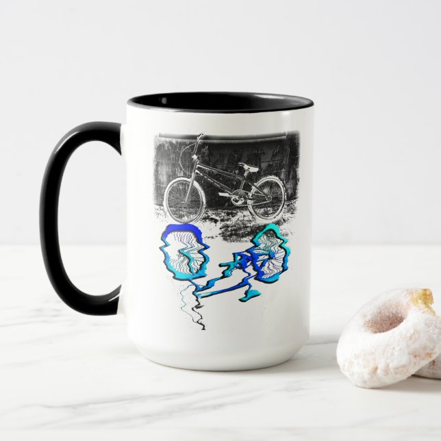 BMX Cykelsport Färgad Reflektion Mugg (Med munk)