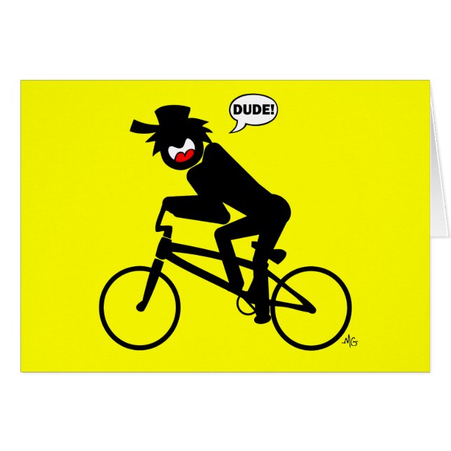 BMX DUDE-11 HÄLSNINGSKORT (Framsidan Horizontal)