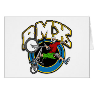 BMX en som räckas trick Hälsningskort