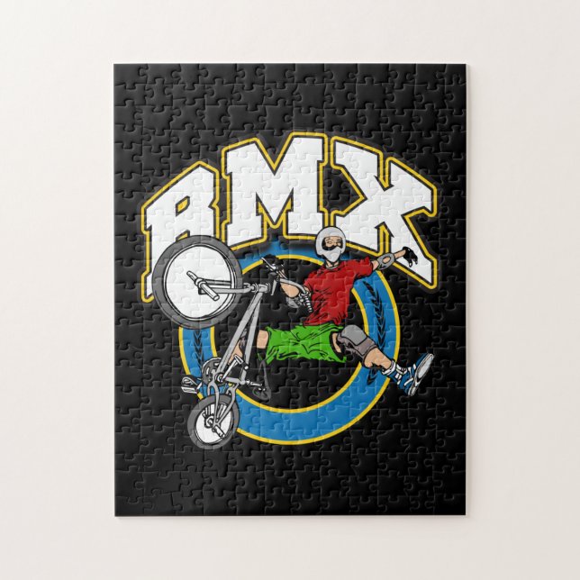 BMX en som räckas trick Pussel (Vertikal)