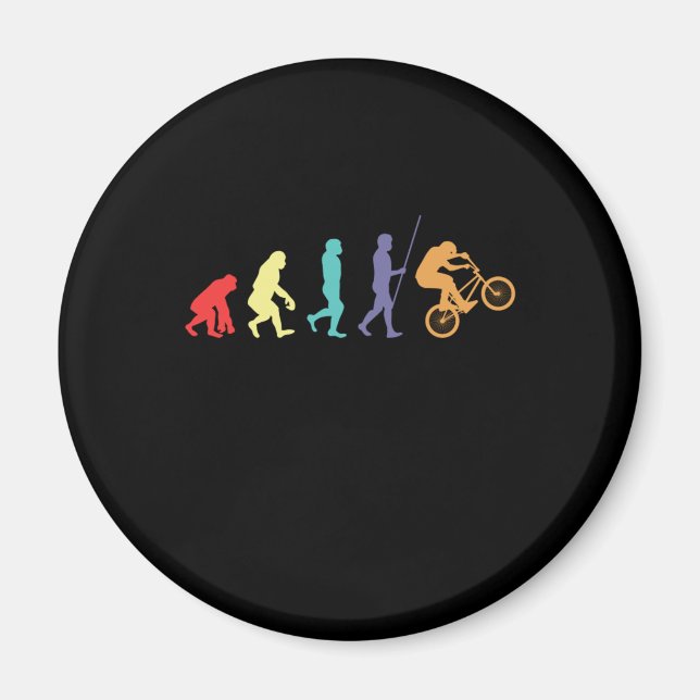 BMX Evolution Cycle Cyclist Mountain Bike Gift Magnet (Framsidan)