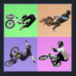 BMX Extreme Pop Art, Copyright Karen J Williams Poster<br><div class="desc">Extreme BMX-sport</div>