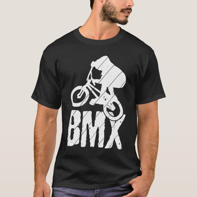 BMX färg-cykel fläkt-cykel MTB biker retro BMX 4 T Shirt (Framsida)