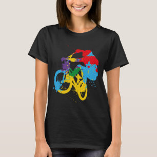 BMX färg cykelcykel fläkt biker BMX bicyclist vi T Shirt