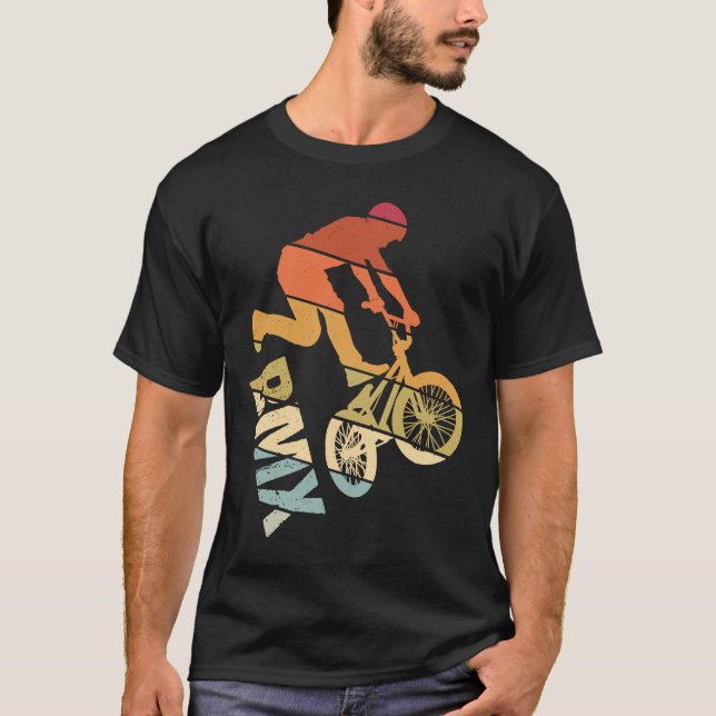BMX färg cykelcykel fläkt biker BMX bicyclist vi T Shirt (Framsida)