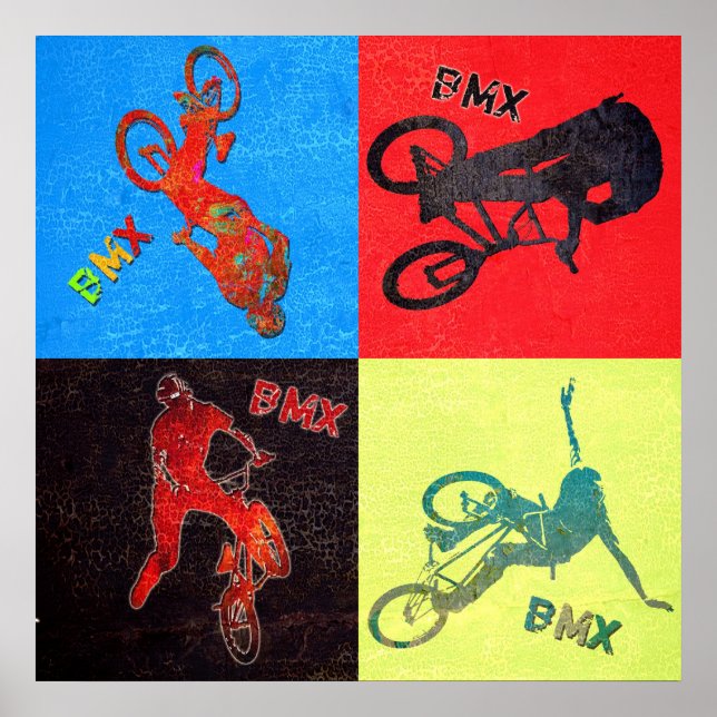 BMX färg explosion, Copyright Karen J Williams Poster (Framsidan)