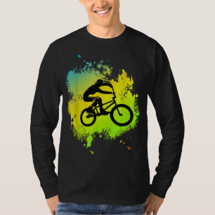 BMX-färgning Bike med fina hjulbedövningsmedel Ped T Shirt
