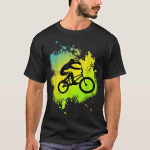 BMX-färgning Bike med fina hjulbedövningsmedel Ped T Shirt