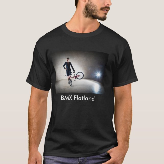 BMX-FlatlandT-tröja med anpassadetext T-shirt (Framsida)
