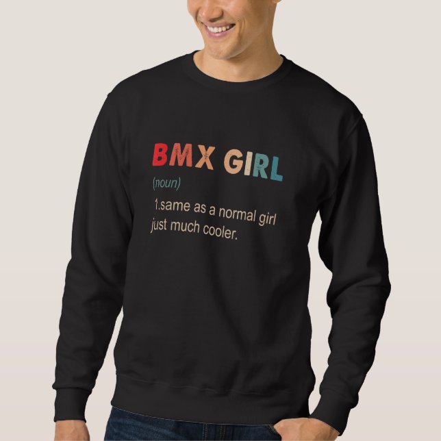 BMX-flickdefinition BMX för flickor Lång Ärmad Tröja (Framsida)
