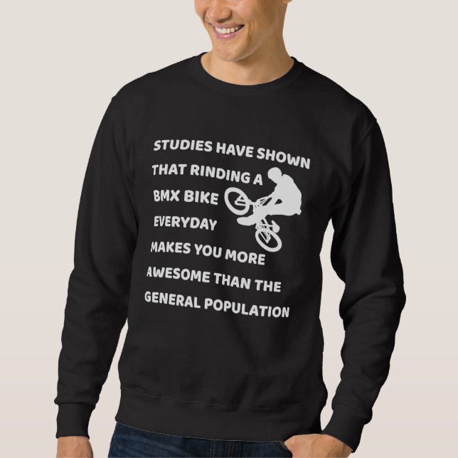 BMX-förare BMX-förare  Cool BMX-slogan Lång Ärmad Tröja (Framsida)