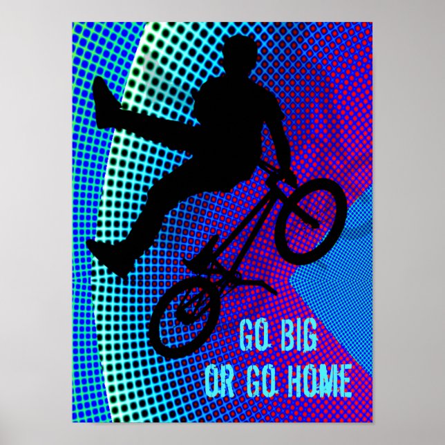 BMX Fractal Movie Marquee Go Big Go Home Poster (Framsidan)