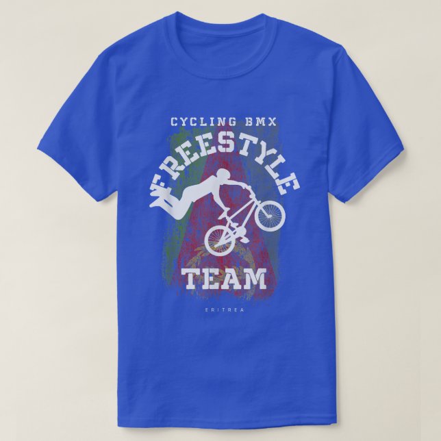 BMX Freestyle Bike Eritrea Flagga Biking Cycling B T Shirt (Design framsida)