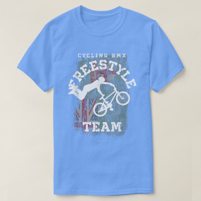 BMX Freestyle Bike Fiji Flagga Biking Cycling BMX T Shirt (Design framsida)
