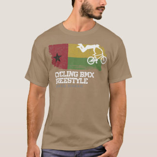 BMX Freestyle Bike Guinea Bissau Flagga Biking Cyc T Shirt