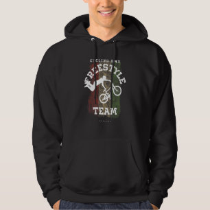 BMX Freestyle Cykel Ungern Flagga Cykling Cykling  Hoodie