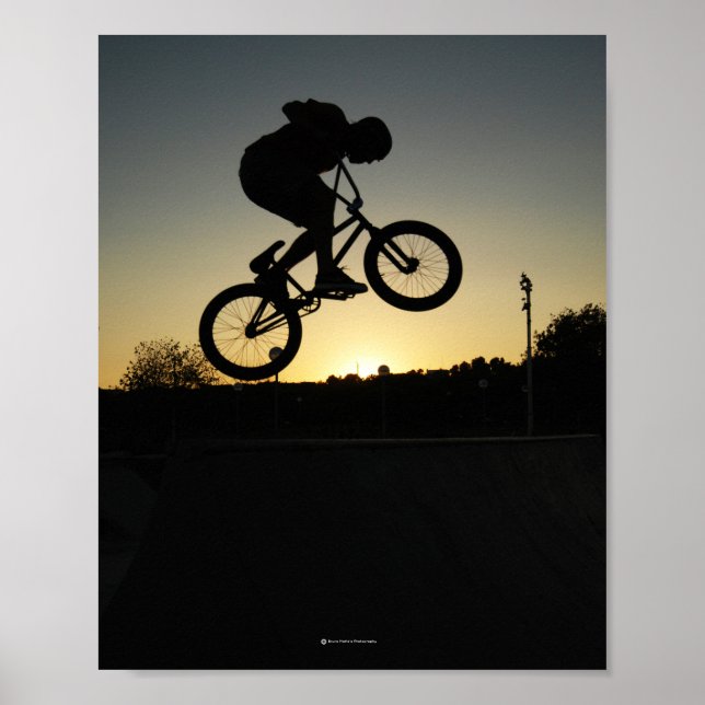 BMX Freestyler-hoppstunt Poster (Framsidan)