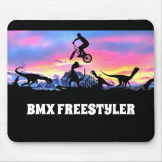 BMX Freestyler med dinosaurier Musmatta