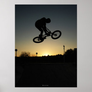 BMX Freestyler stunt hopp Poster