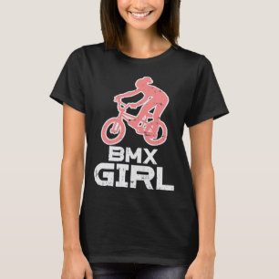BMX Girl Cute Bicycle Tävla Cycling Biker Wo T Shirt