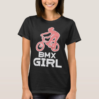 BMX Girl Cute Bicycle Tävla Cycling Biker Wo T Shirt