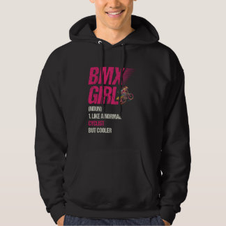 BMX Girl gillar normal cyklist men kylare Hoodie