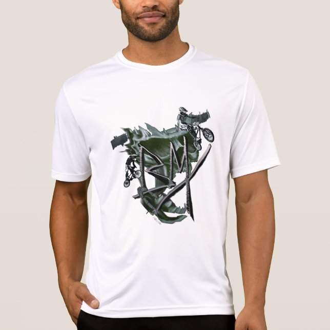 BMX-grönt T-shirt (Framsida)