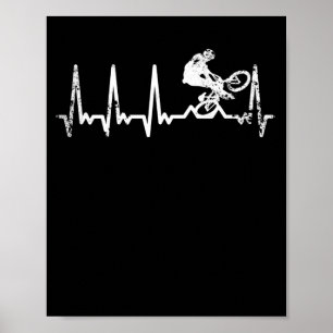 BMX-hjärtslag på cykel Freestyle Poster