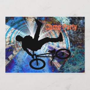 BMX i en grungetunnel Inbjudningar