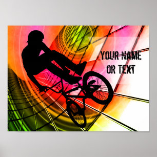 BMX i Linjer & Circles Anpassa Poster