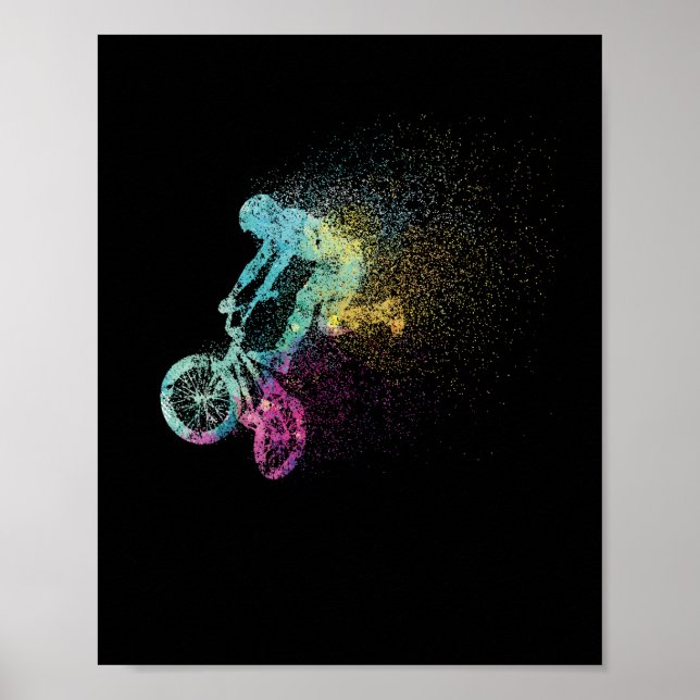 BMX-konstcykelmotocross-freestyle-cykeln Poster (Framsidan)