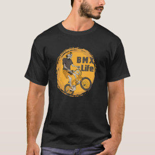 BMX Life Skeleton Biking Bicycle BMX Stunt Dirt Bi T Shirt
