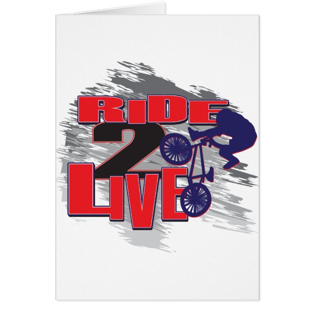 BMX Live to Ride till Live Hälsningskort (Framsidan)