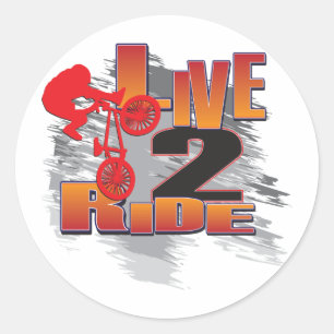 BMX Live to Ride till Live Runt Klistermärke