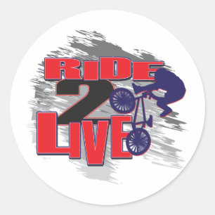 BMX Live to Ride till Live Runt Klistermärke