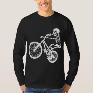 BMX Mountain Bike Skeleton I BMX Cyclist Biker T Shirt
