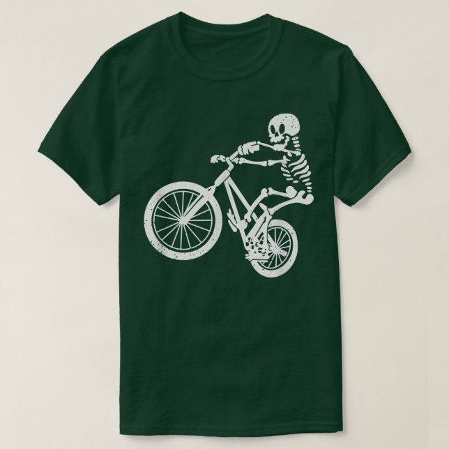 BMX Mountain Bike Skeleton I BMX Cyclist Biker  T Shirt (Design framsida)