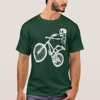 BMX Mountain Bike Skeleton I BMX Cyclist Biker T Shirt