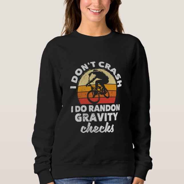 BMX Mountain Biking I Crash I Do Random Grav T Shirt (Framsida)