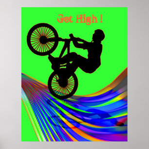 BMX på Rainbow Road Poster
