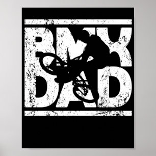 BMX pappa-motorcyklar, extrem sport far dag Poster