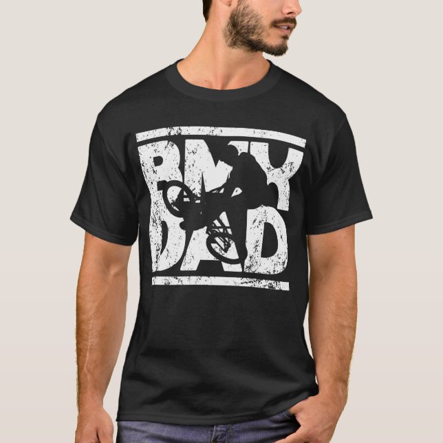 BMX pappa-motorcyklar, extrem sport far dag T Shirt (Framsida)